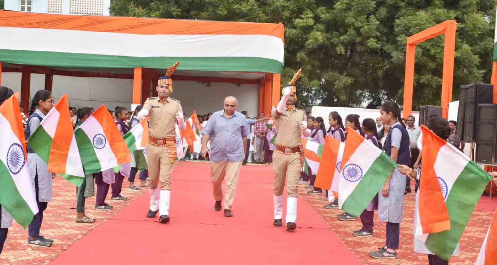 હર ઘર તિરંગા અભિયાન; પ્રાંતિજ ખાતે સ્વાતંત્ર્ય દિનની પૂર્વ તૈયારીના ભાગરૂપે રિહર્સલ યોજાયું