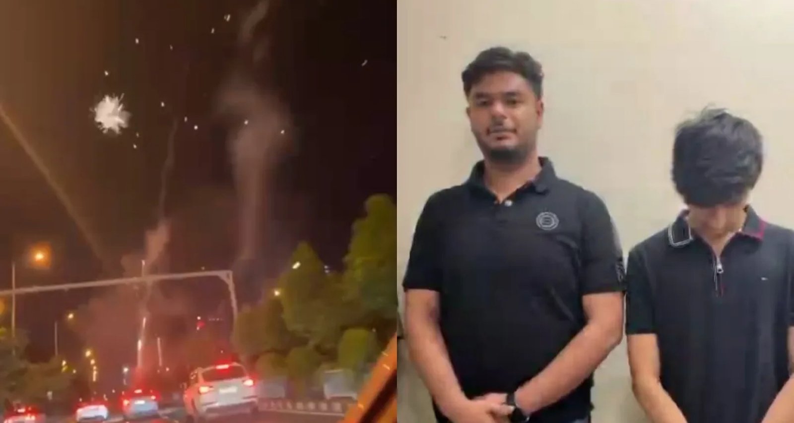 સુરતમાં ધનિકોનો આતંક, લક્ઝરી કારના કાફલામાં ફટાકડા ફોડવામાં આવ્યા