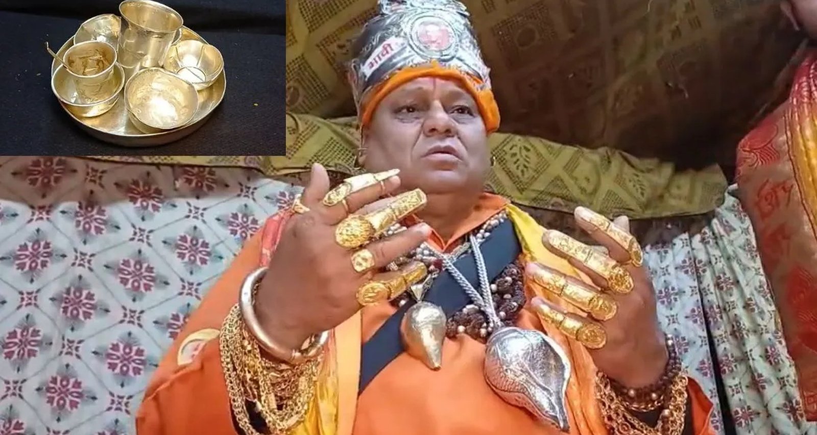 માઘ મેળો: માથાથી પગ સુધી સોનાથી મઢેલા ગોલ્ડન ગુગલ બાબા આકર્ષણનું કેન્દ્ર બન્યા