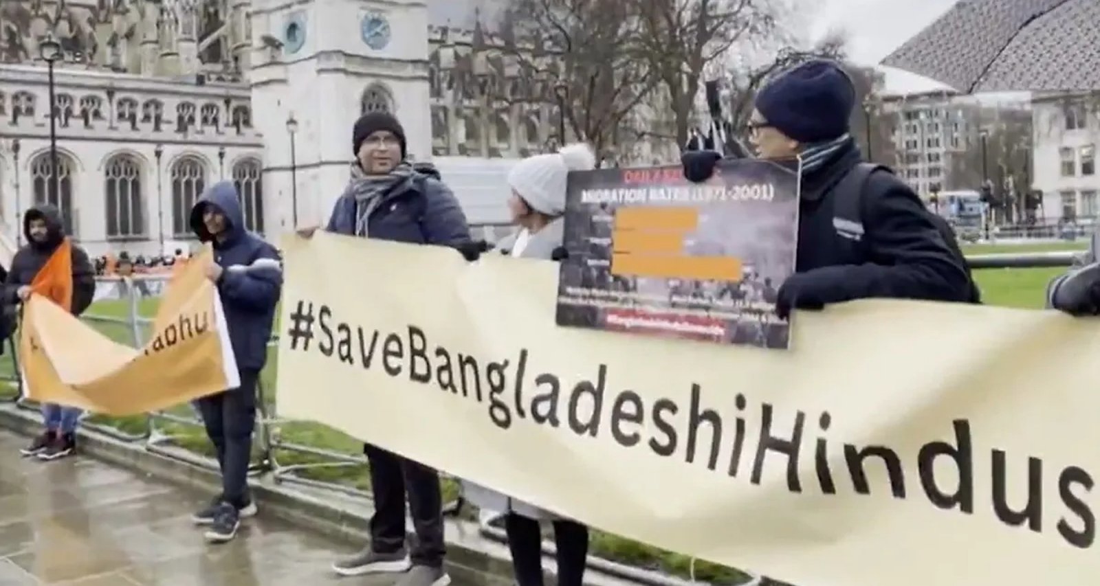 બાંગ્લાદેશમાં હિન્દુઓ પરના હુમલાઓ સામે લંડનમાં અવાજ ઉઠ્યો